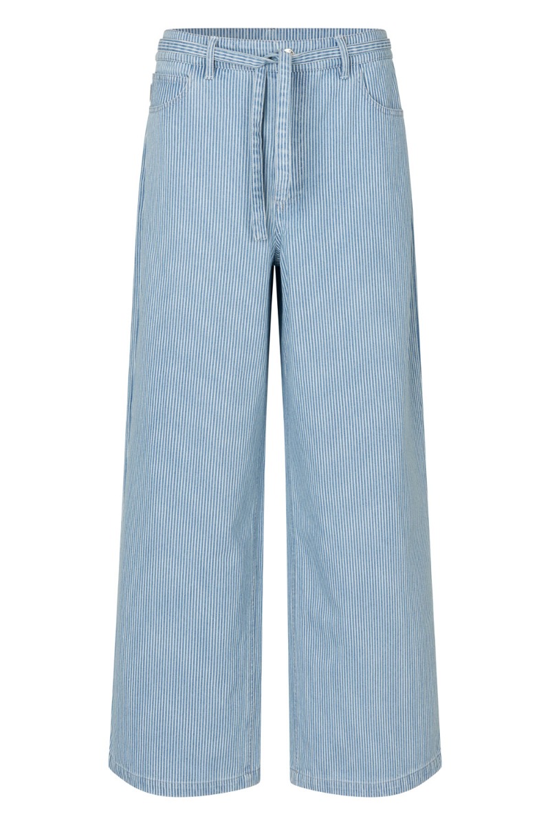Modström Bukser Isoldemd Pants Soft Blue Stripe