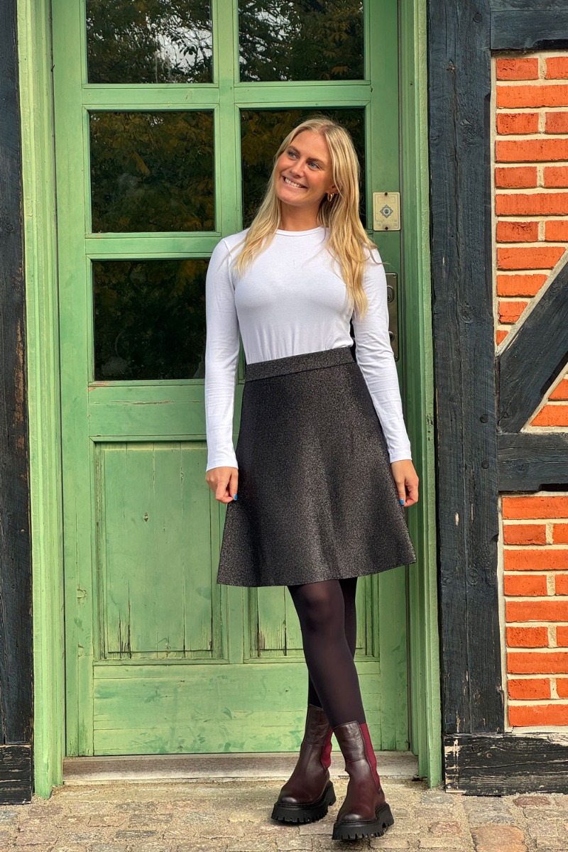 Nümph Nederdel Nu Lillypilly Lurex Skirt Caviar
