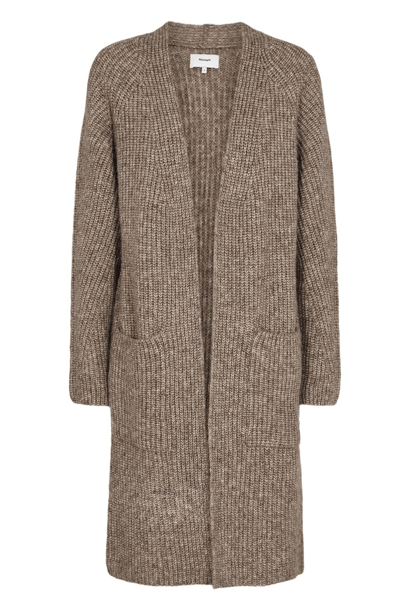 Nümph Strik Nuzindi Long Cardigan Fossil Melange
