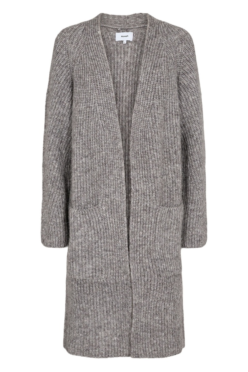 Nümph Strik Nuzindi Long Cardigan Storm Front Melange
