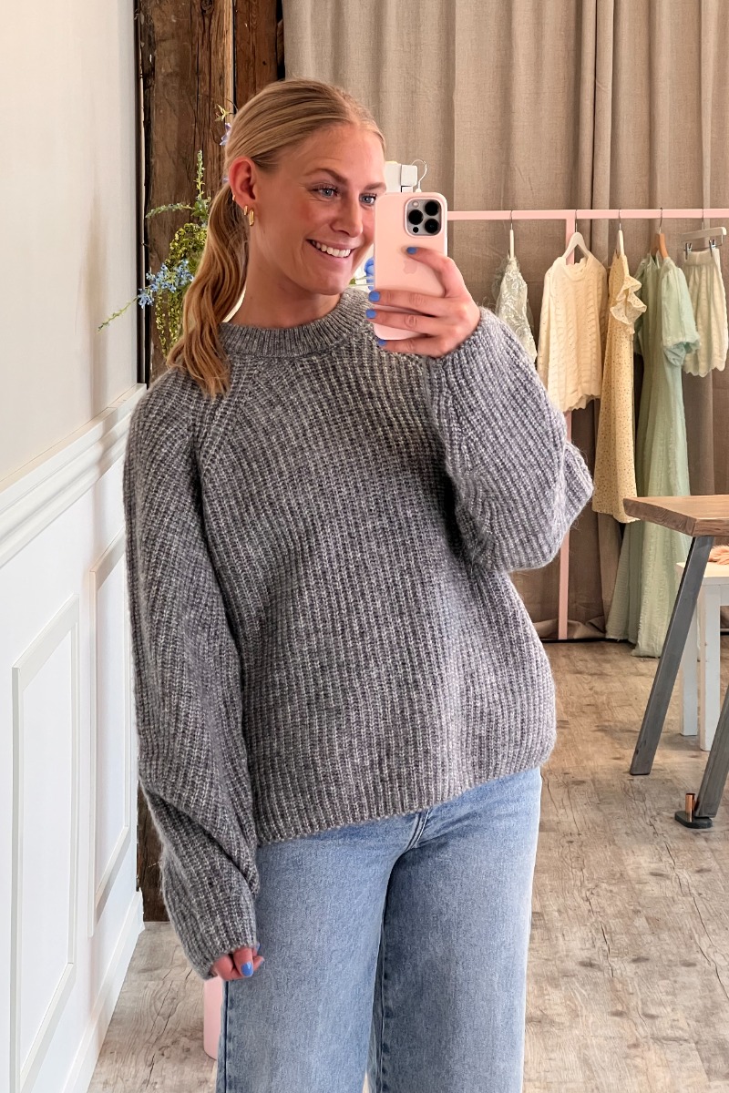 Nümph Strik Nuzindi Pullover Storm Front Melange