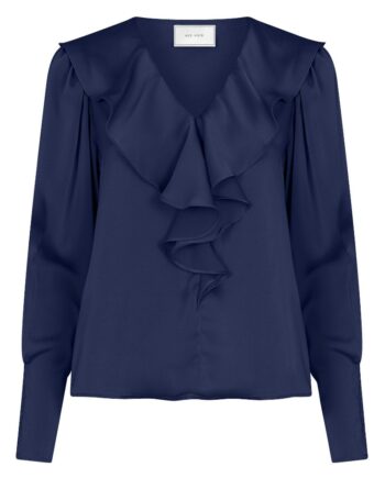Neo Noir Bluse Sandie Sateen Blouse Navy