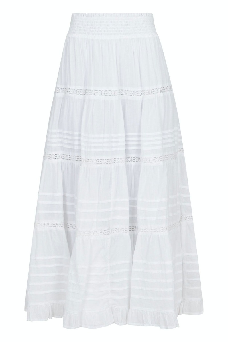 Neo Noir Nederdel Felicia Voile Skirt White