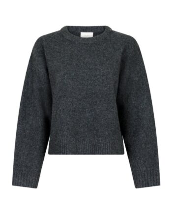 Neo Noir Strik Detri Solid Knit Blouse Antracit