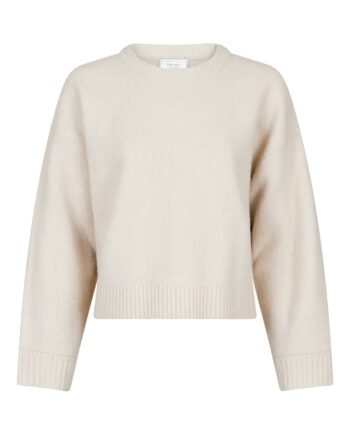 Neo Noir Strik Detri Solid Knit Blouse Ivory