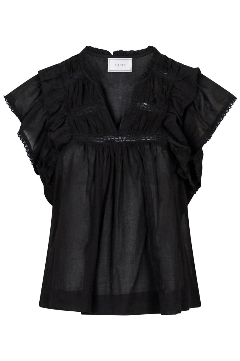 Neo Noir Top Jayla Voile Top Black