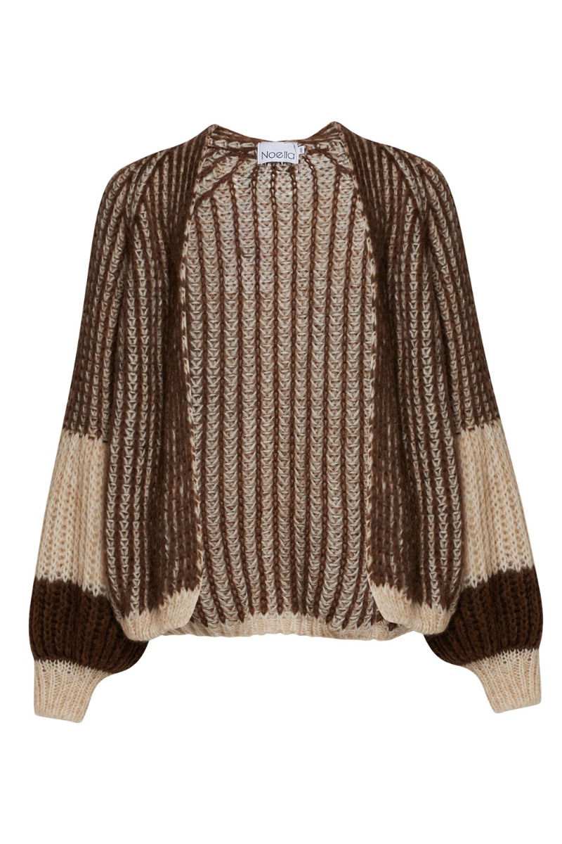 Noella Cardigan Liana Knit Cardigan Beige Brown