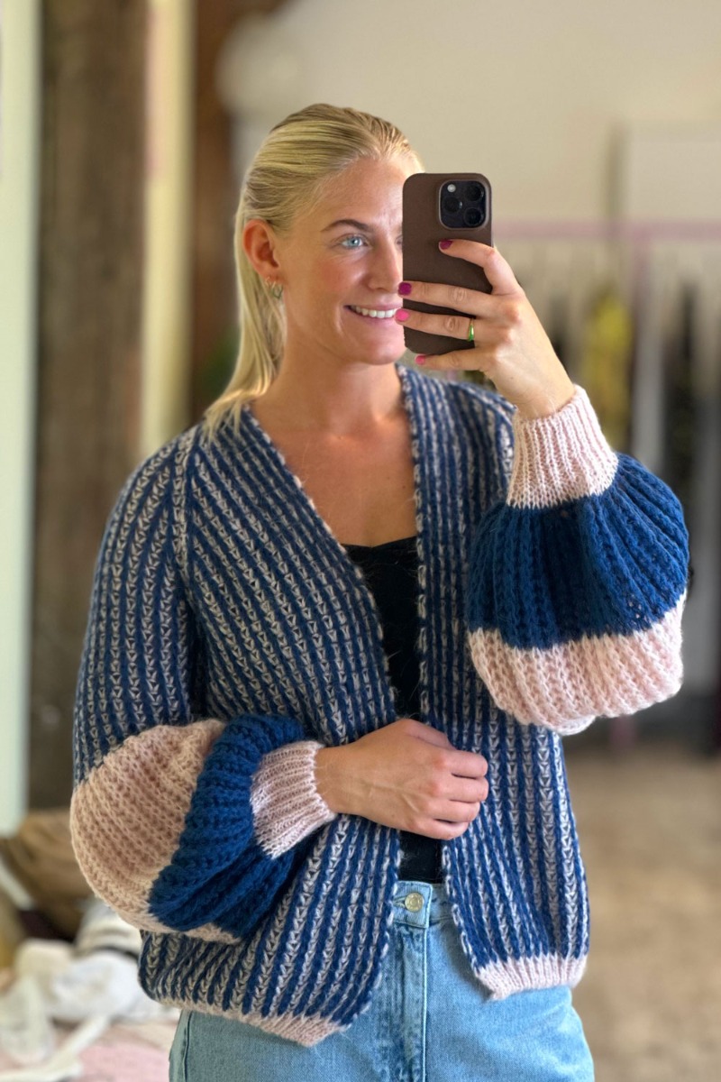 Noella Cardigan Liana Knit Cardigan Rose Navy
