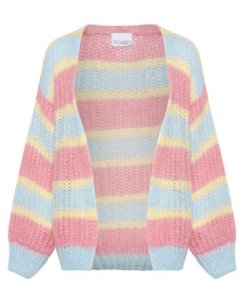 Noella Cardigan Pacific Knit Cardigan Light Blue Rose Mix