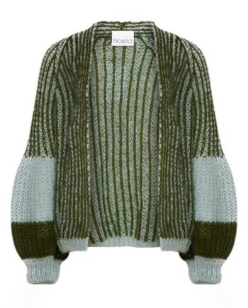 Noella Strik Liana Knit Cardigan Light Blue Army