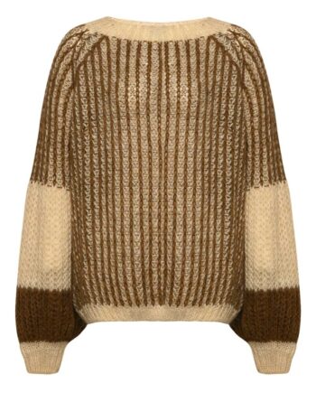 Noella Strik Liana Knit Sweater Beige Brown