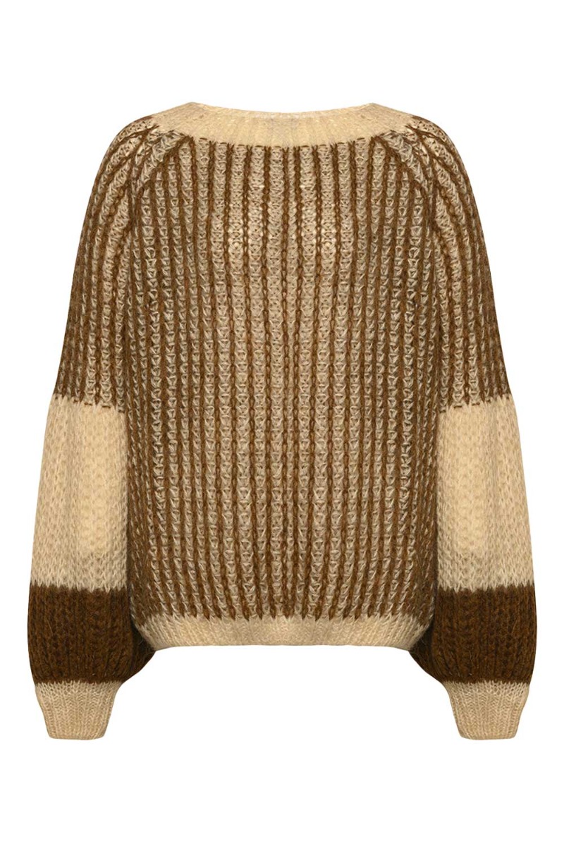Noella Strik Liana Knit Sweater Beige Brown
