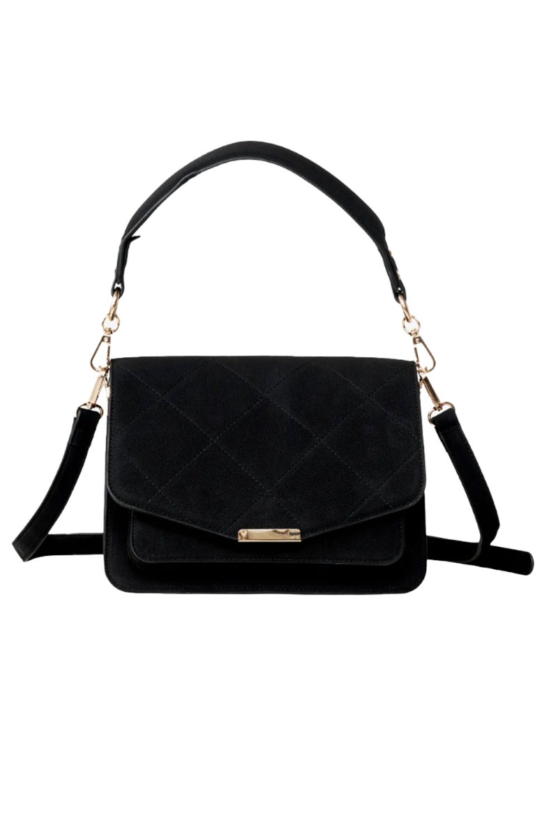 Noella Taske Blanca Multi Compartment Bag Black Suede