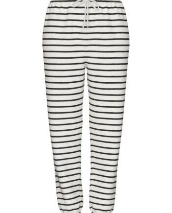 Pieces Bukser Pc Chilli Hw Sweat Pants Stripes Cloud Dancer Black Stripes