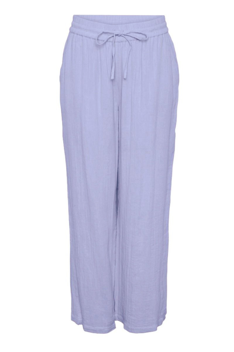 Pieces Bukser Pc Mastina Hw Wide Pants Hydrangea