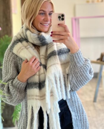 Pieces Halstørklæde Pc Nediva Long Scarf Bc Cloud Dancer