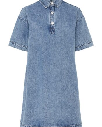 Pieces Kjole Kenya Ss  -shape Denim Dress Medium Blue Denim