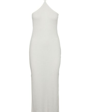 Pieces Kjole Pc Alicia Sl Long Halter Neck Dress Cloud Dancer