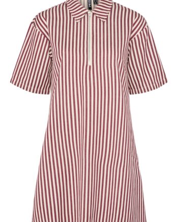Pieces Kjole Pc Asna     Short Zip Dress Wvn D2d Cloud Dancer