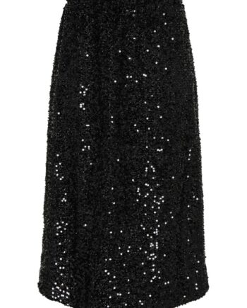 Pieces Nederdel Pc Serena Sequin Hw Midi Skirt Black