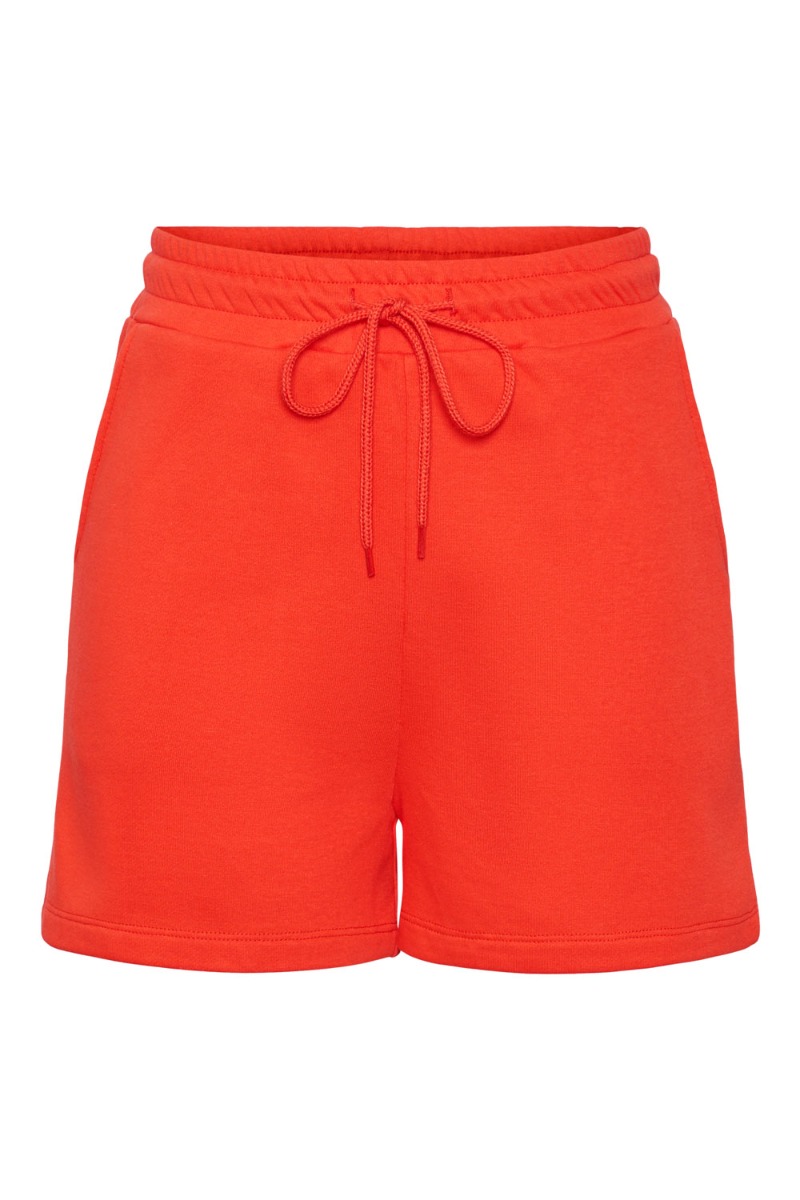 Pieces Shorts Pc Chilli Summer Hw Shorts Poppy Red