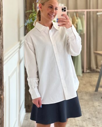 Pieces Skjorte Poppy Oxford Loose Shirt Bright White