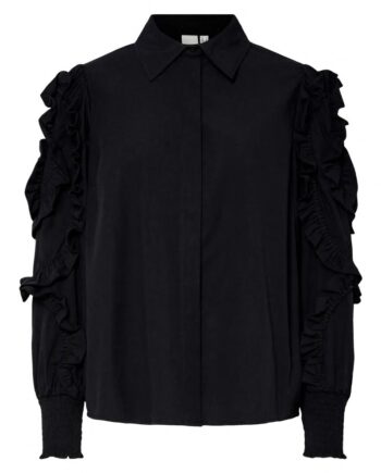 Skjorte Yasfrima Ls Shirt Plain Black