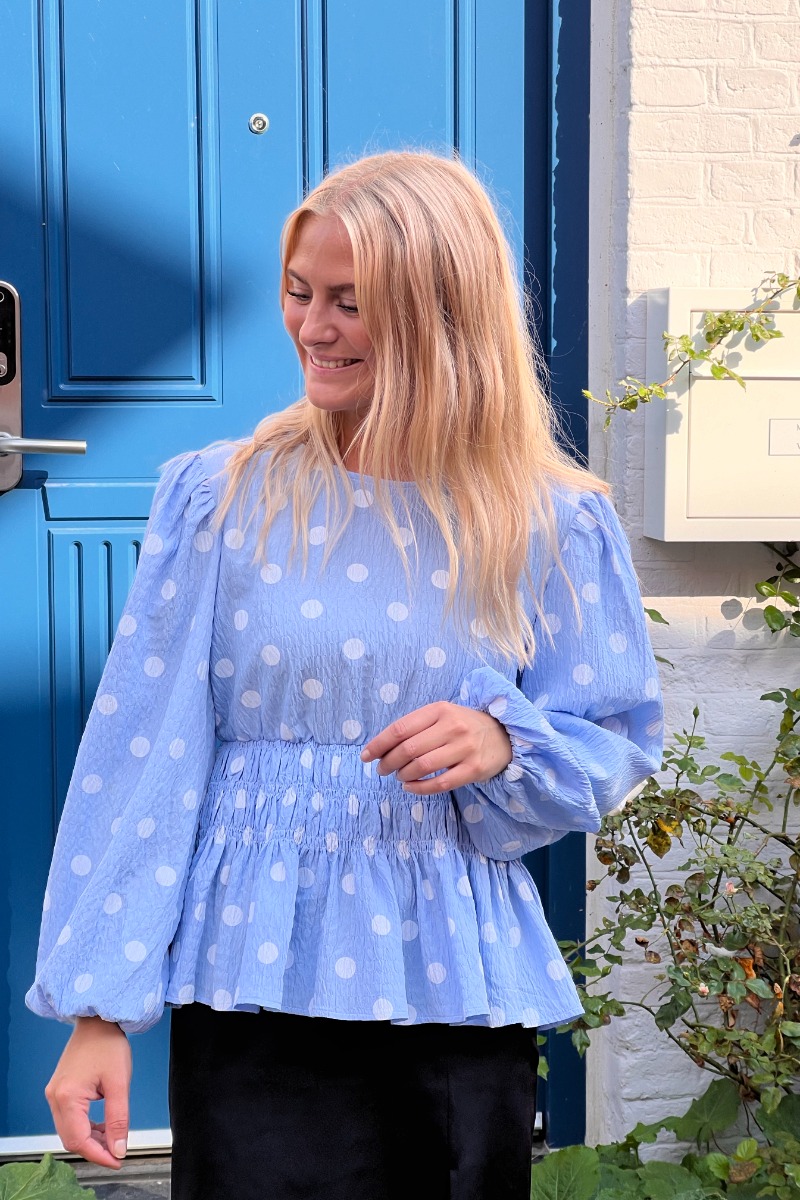 -view Bluse Elinor Blouse Blue White
