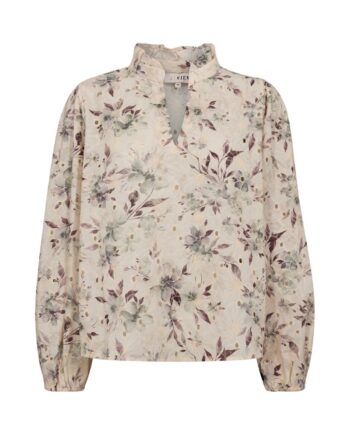-view Bluse Grete Blouse Off White Dusty Green