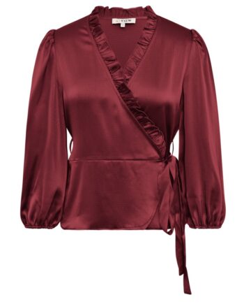 -view Bluse Peony     Sleeve Blouse Bordeaux