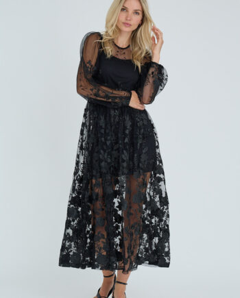 -view Kjole Fuschia Dress Black