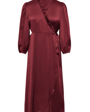 -view Kjole Peony     Sleeve Dress Bordeaux