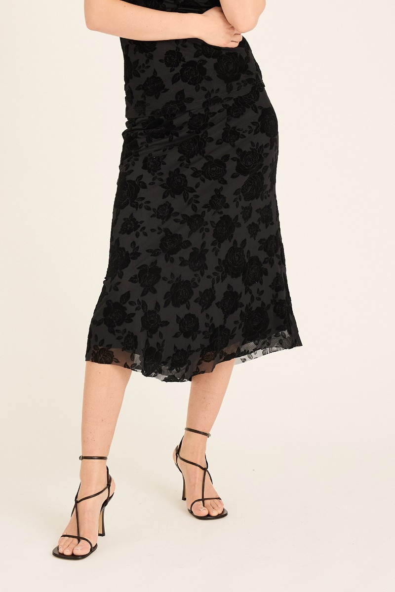 -view Nederdel Claudine Skirt Black