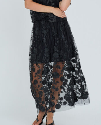 -view Nederdel Fuschia Skirt Black