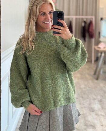 -view Strik Patrisia New Knit Pullover Forest Green