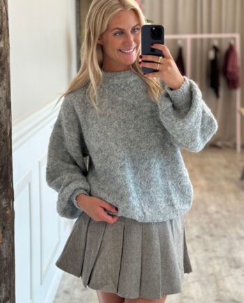 -view Strik Patrisia New Knit Pullover Medium Grey Melange