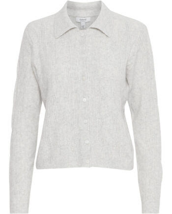 Young Dame Cardigan Bymiffa Light Grey Melange
