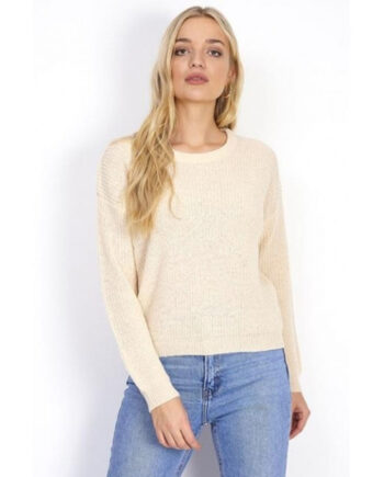Brave Soul Dame Strik Trøje Lk-230willowa Beige