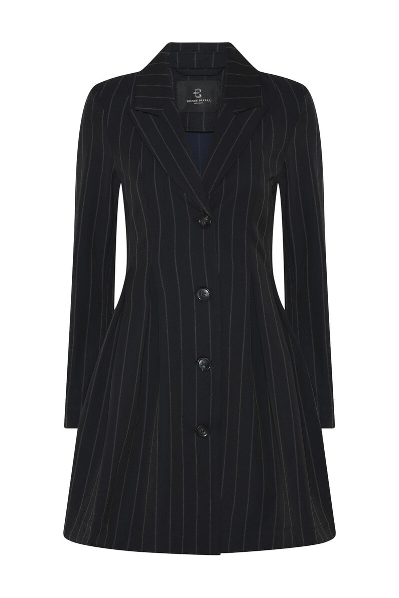 Bruuns Bazaar Kjole Women Hydrangeabbtova Dress Black Pinstripe