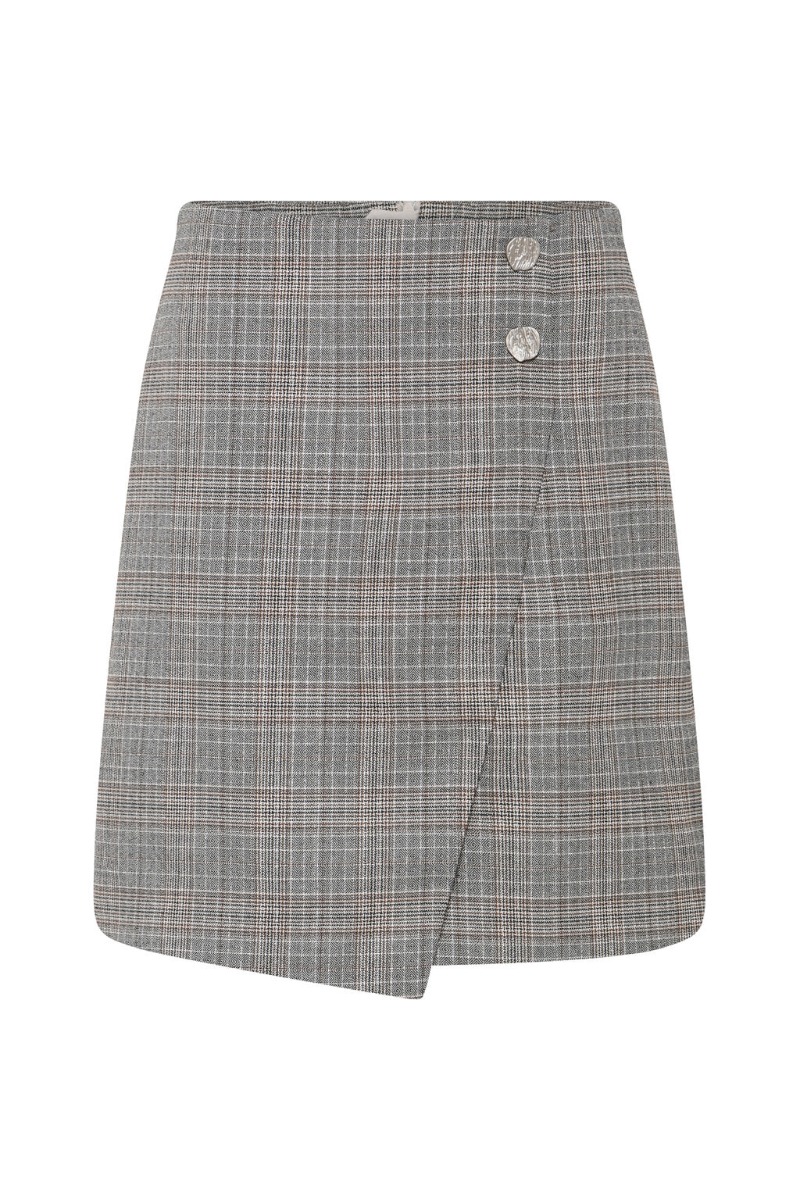 Bruuns Bazaar Nederdel Women Ipomoeabbmaina Skirt Brown Check