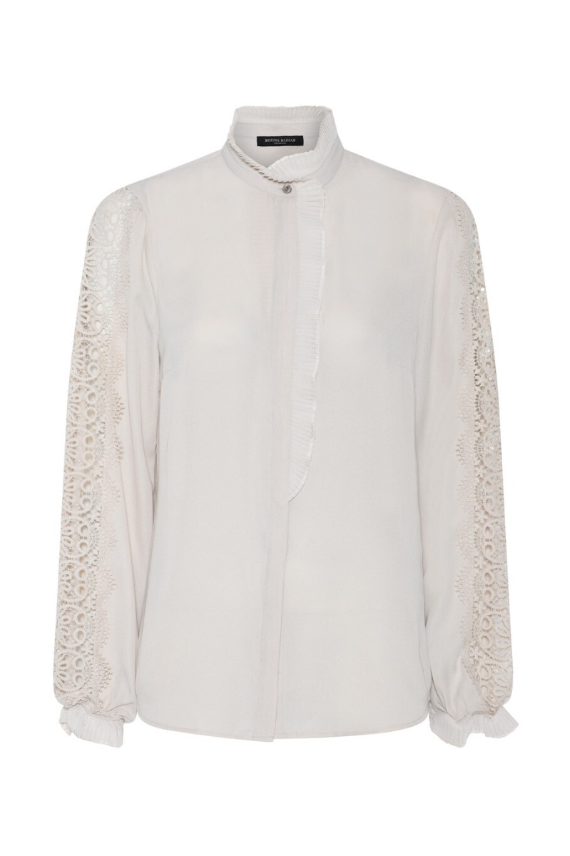 Bruuns Bazaar Skjorte Women Camillabbvenya Shirt Silver Cloud