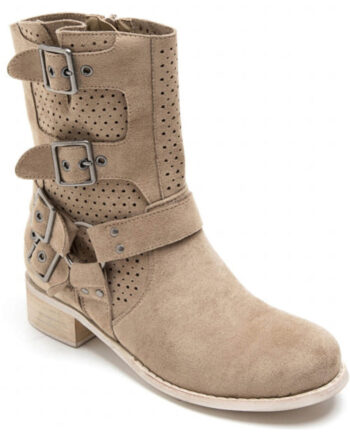 Celine Dame Bikerstøvler 9635a Khaki