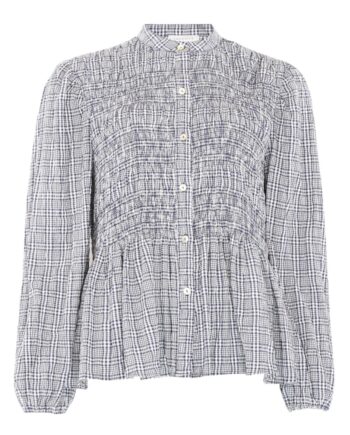 Continue Skjorte Chloe Smock Check Blue Check