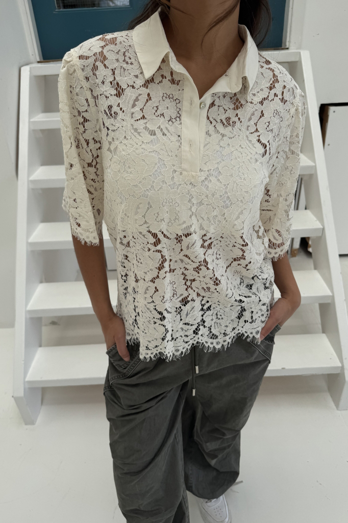 Continue Top Paloma Lace Off White