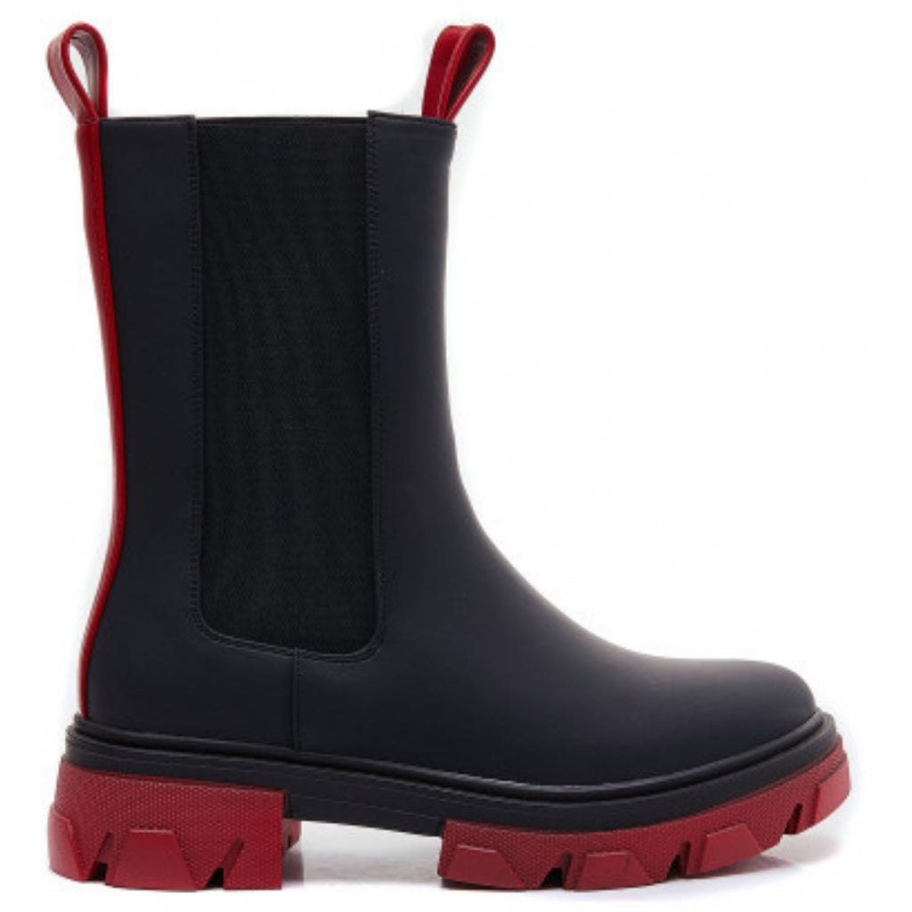 Dame Støvle 7772a Black Red