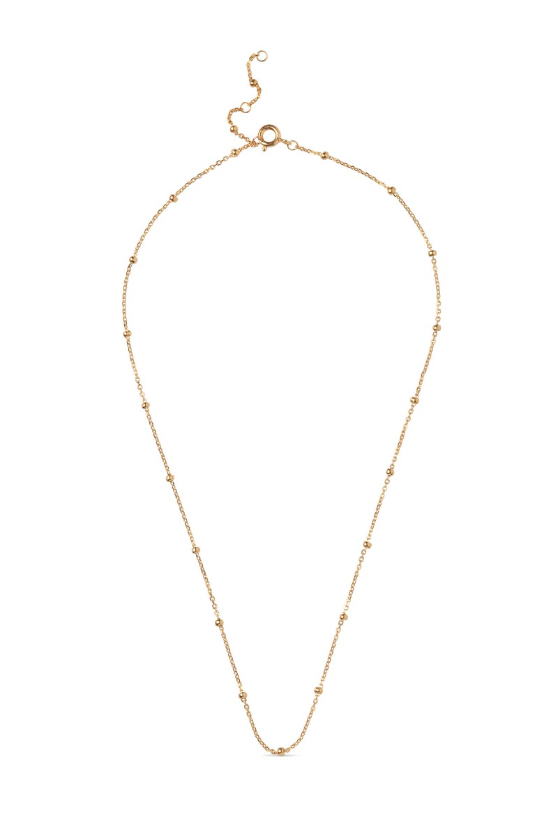 Enamel Halskæde Necklace Beaded Chain Gold