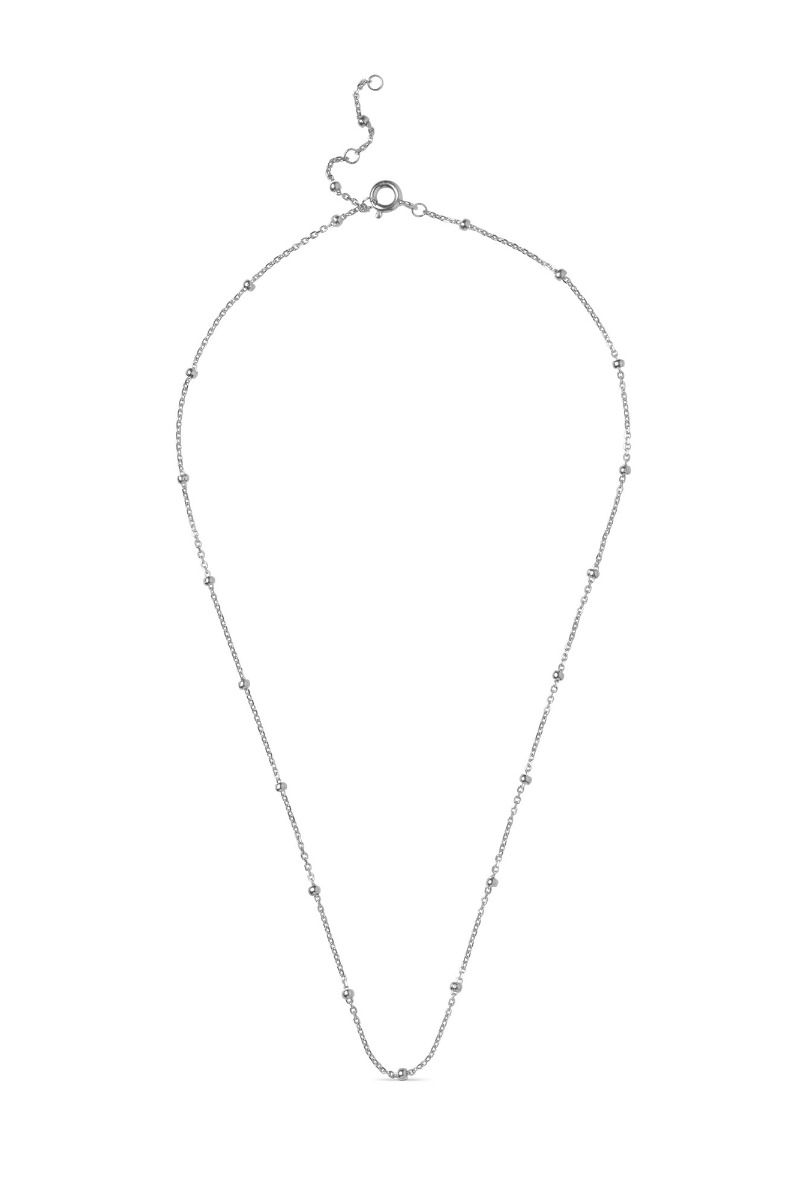 Enamel Halskæde Necklace Beaded Chain Silver