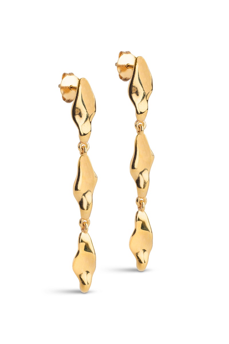 Enamel øreringe Earrings India Medium Gold
