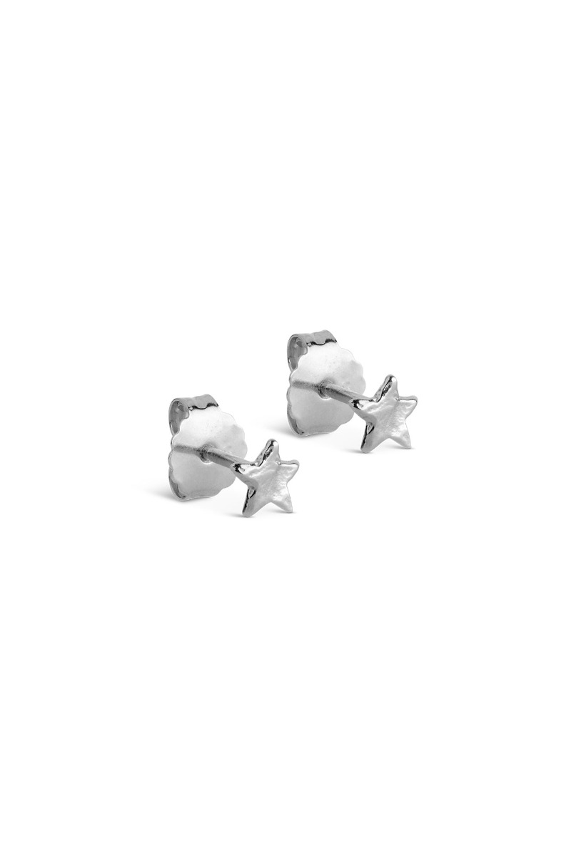 Enamel øreringe Studs Star Energy Silver