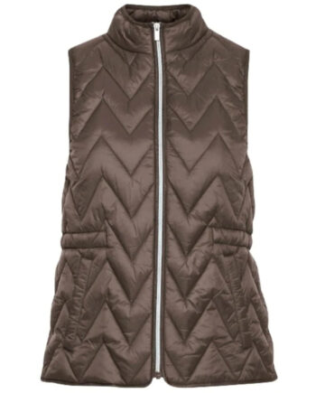 Fransa Dame Vest Frbapadding   Pine Bark